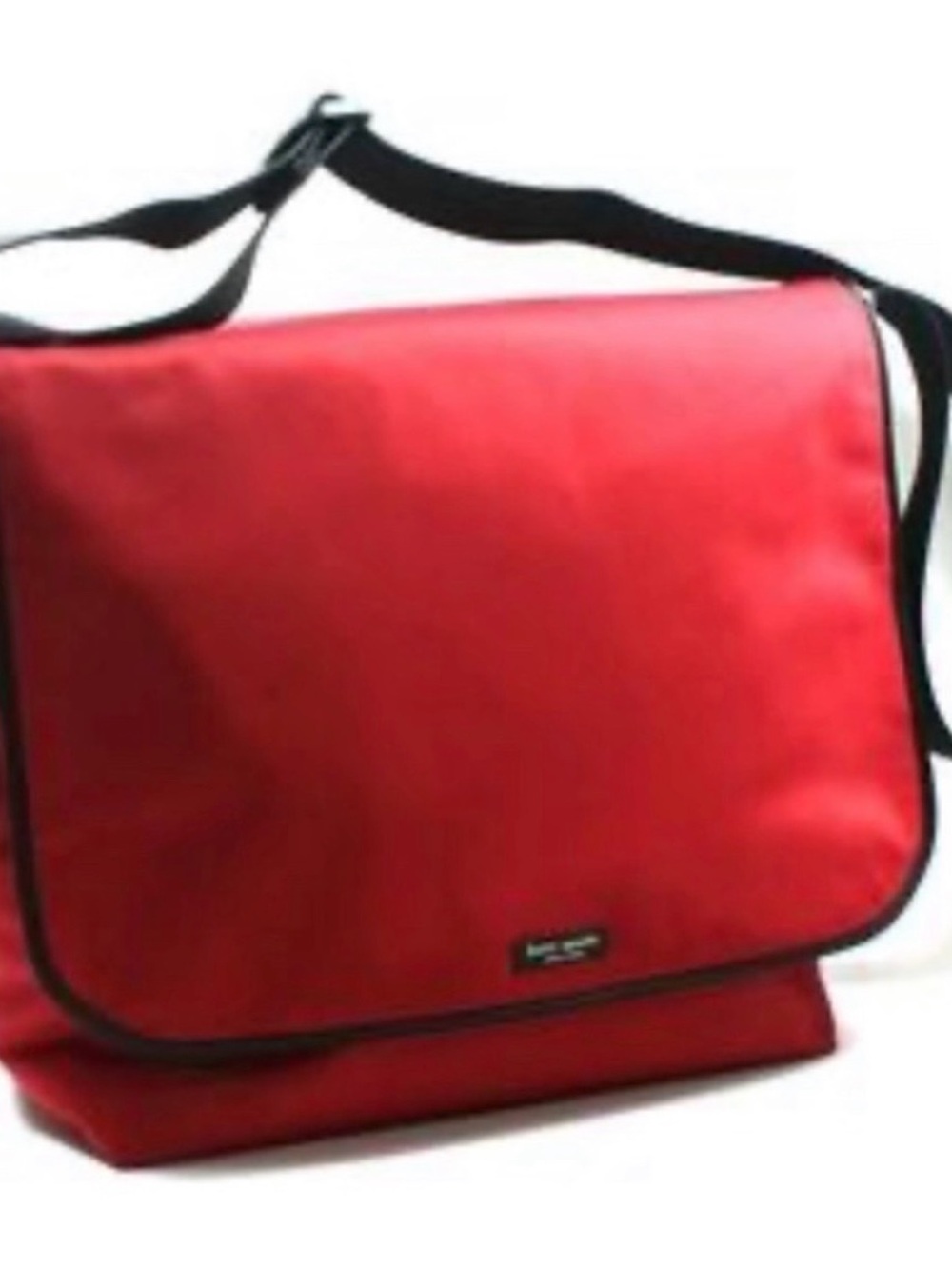 kate spade Red Nylon Flap Crossbody/Shoulder Bag with Black Trim - Picture 2 of 4